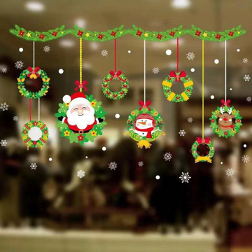 Kerst Krans Raamstickers